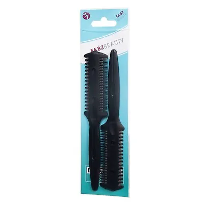 Hair Razor Comb Double Sided Hair Cutting Comb With Blades - Twin Pack  • £2.99