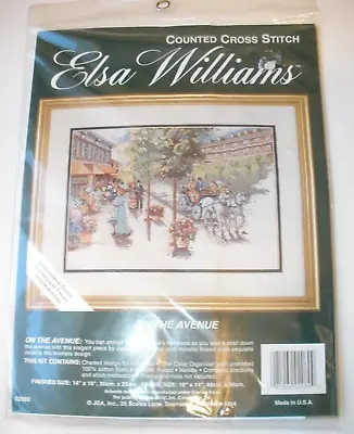 Elsa Williams Counted Cross Stitch Kit On The Avenue 02080 Victorian 14x10 • $25.99