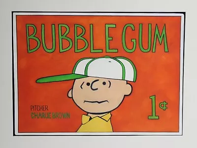 Charlie Brown Baseball Card An Original Painting By J S Pedley • $150