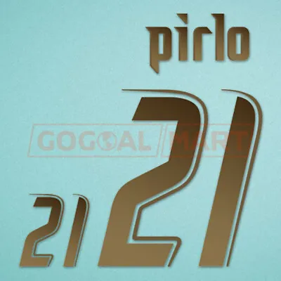 Pirlo #21 World Cup 2006 Italy Homekit Nameset Printing • £15.59