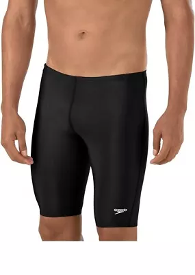 Speedo Men's Swimsuit  Jammer Endurance+ Size 38 Black NWT • $15