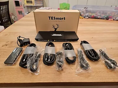 BRAND NEW TESmart 4 Port DisplayPort KVM Switch UHD 4K@60Hz USB 2.0 W/ Hotkeys • $150