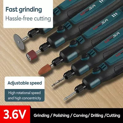 Electric Grinding Pen Rotary Drill Grinder Cordless USB Engraving DIY Tools • $32.99