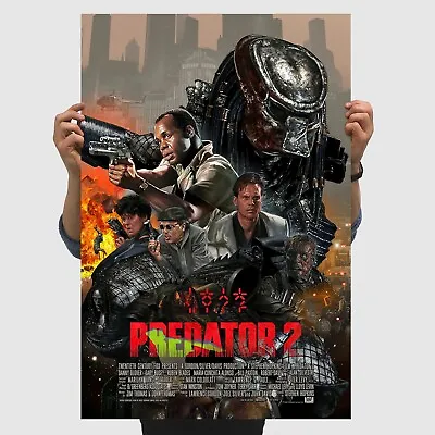 Ruiz Burgos PREDATOR  2 Var POSTER Mondo Print City Hunter Hot Toys RARE X/75 • $289.99