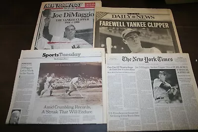 Joe DiMaggio Dies 3/9/1999 NY Newspapers • $14.95