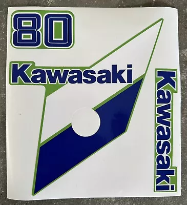 Kawasaki 1986 KX80 Reproduction Tank & Shroud Decal Set / Sticker Kit • $80