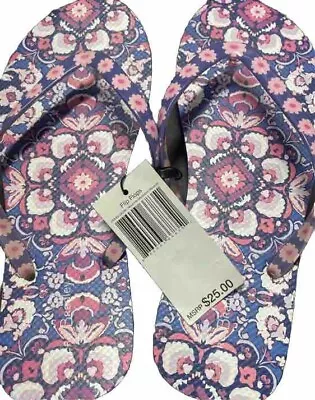 Vera Bradley Women's Flip Flop Magenta Medallion Print Med (7-8) New With Tag • $15.99