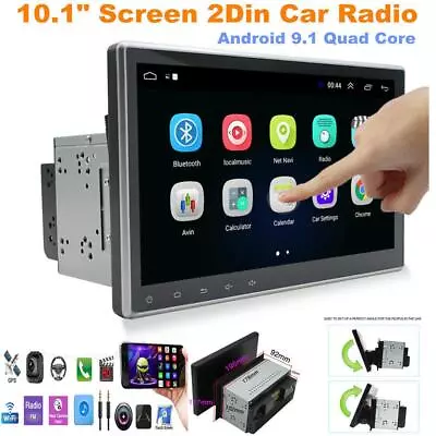 10.1  Adjustable Screen 2Din Car Radio Android 9.1 Stereo GPS Navigation Player • $267.99