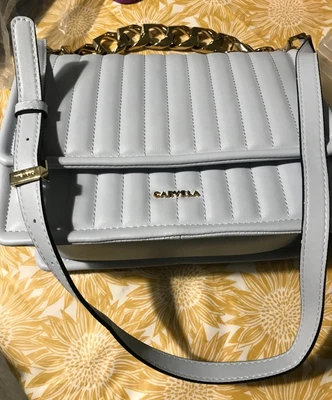 £30 • Buy Kurt Geiger Carvela Blue Bag Large Rebel Chain Xbody New