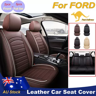 2024 Deluxe Leather Seat Cover Full Set/Front Cushions Auto Accessories For Ford • $105.59