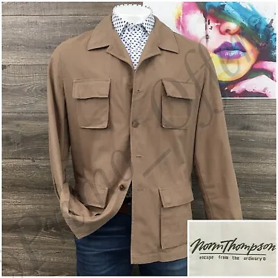 Norm Thompson Mens Blazer Sport Coat Casual Safari Jacket Size XL Canvas Cotton • $69.95