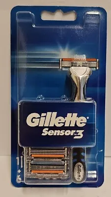 Gillette Sensor 3 / Excel Razor Handle + 6 Blades Any Sensor Blade Fits Handle • £9.95