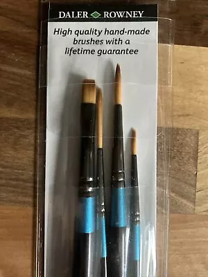 £9.75 • Buy Daler Rowney Aquafine Watercolour Brush Pack Set 400 Round 1 & 4 Rigger 2 Flat 6