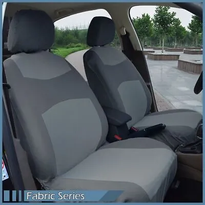 Pair Of Gray Fabric Car Seat Covers Compatible For Volvo (Video) • $15