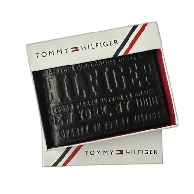 £22.99 • Buy Tommy Hilfiger Men's Leather Black Credit Card Holder Wallet With Box
