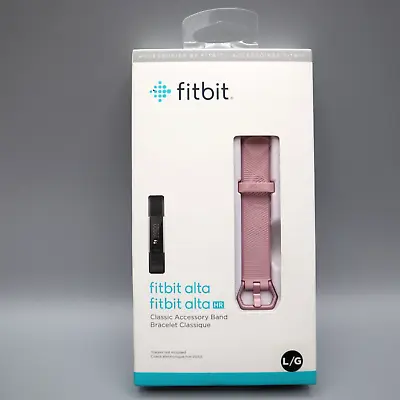 $19.18 • Buy Fitbit Alta HR And Fitbit Alta Wristband Straps Size Large Pink - L /G