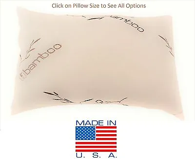 Bamboo Shredded Memory Foam PillowMade In USAQueenKingStandardTravel • $29.99