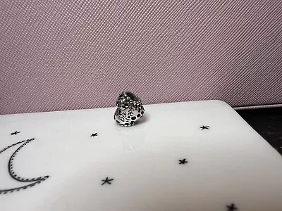 Genuine PANDORA Bee Happy Honeycomb Heart Silver Charm 798769C00 • £15