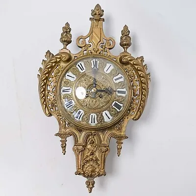 $1185.52 • Buy Antique French Gilded Bronze Cartel Wall Clock