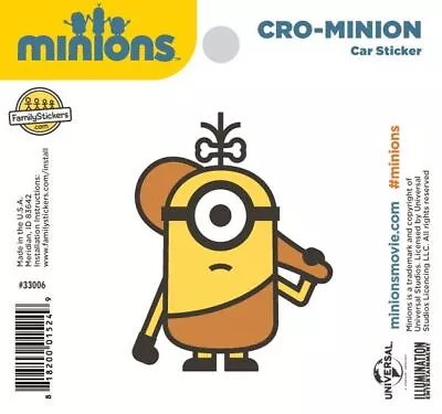 Minions ~ Cro-minion ~ Car Suv Truck Family Sticker Decal ~ Universal Studios ~ • $5.49