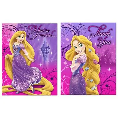 Rapunzel Tangled Party Invitations And Thank You Combo Party Supplies 8 Count • £5.73