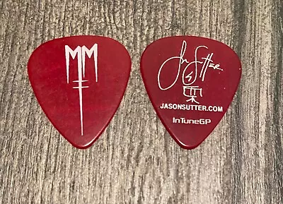 MARILYN MANSON - 2012 Cruel Tour Guitar Pick Jason Sutter Signature Red  • $8.99