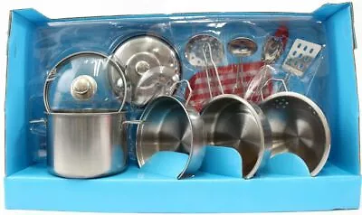 $22.95 • Buy Metal Pots And Pans Kitchen Cookware Playset