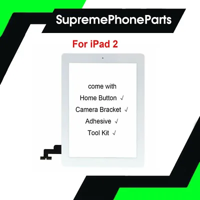For Ipad 2 A1395 A1396 A1397 TouchScreen Glass Digitizer Replacement IC ButtonUK • £10.89