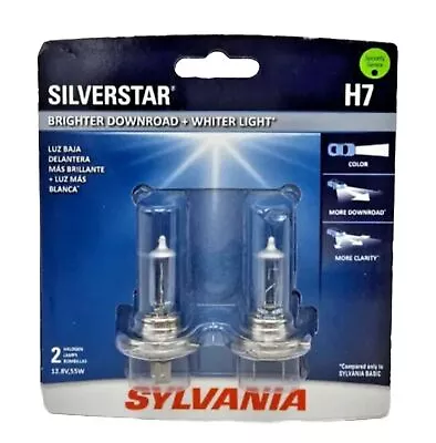 Sylvania Silverstar H7 Pair Set High Performance Headlight 2 Bulbs NEW • $19.99