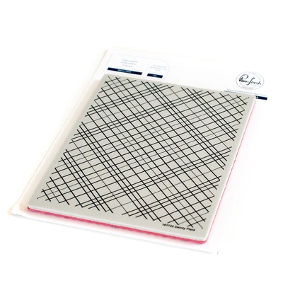 $15.72 • Buy Pinkfresh Studio Cling Rubber Background Stamp A2-Dainty Plaid