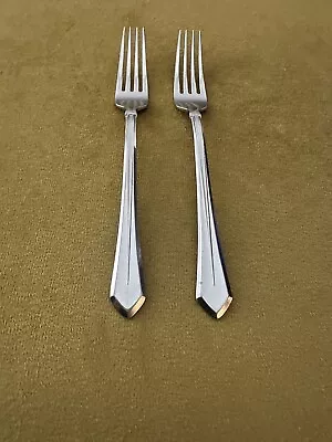 Set Of 2 Mikasa PINNACLE Dinner Forks 18/8 Stainless Gerald Patrick • $48.75