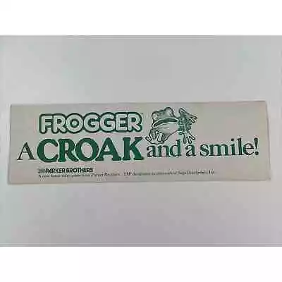 Vtg 11  Frogger Bumper Sticker Video Game Parker Bros Sega Decal Croak • $8.95