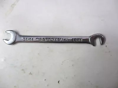 Craftsman -V- Open End 15/64 SAE Chrome Wrench Miniature Mini Micro Midget Vtg • $10.50