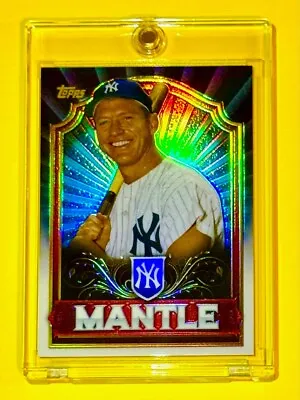Mickey Mantle RARE TOPPS CHROME MEGA BOX REFRACTOR NEW YORK YANKEES - MINT! • $31.99