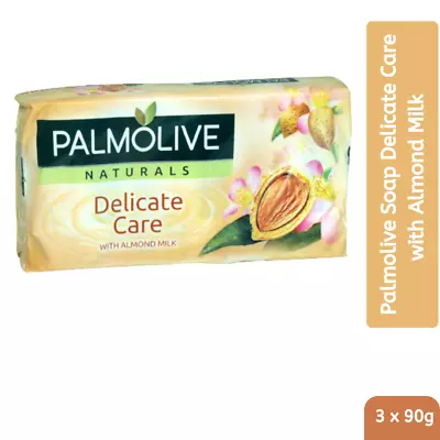 Palmolive Naturals Delicate Care Soap With Almond Milk (3 X 90g) Bars • £10.99