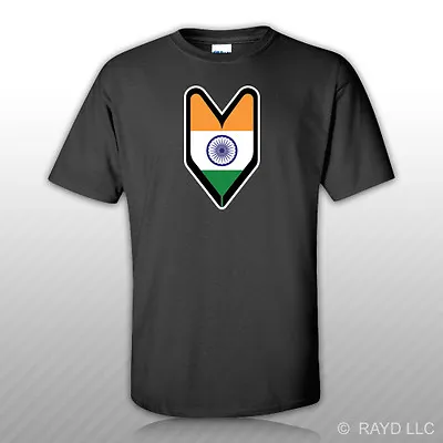Indian Driver Badge T-Shirt Tee Shirt Wakaba Leaf Soshinoya India IND IN • $15.99