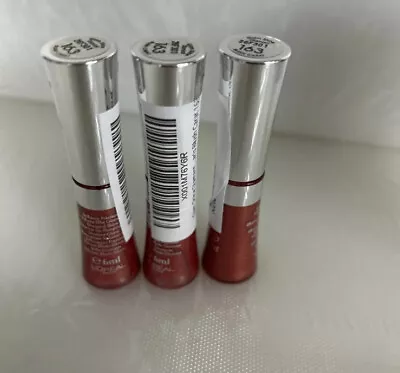 L'Oreal Glam Shine Diamant Blush Glow Lip Gloss 6ml 163 Blush Carat Pack Of 3 • £10.90