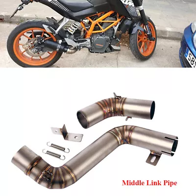 Middle Link Pipe Motorcycle Exhaust System Modified For DUKE 200 390 2012-2016 • $72.20