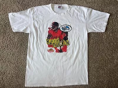 Vintage 90s Coca Cola NFL Refreshing The True Fan Single Stitch T Shirt Size XL • $25