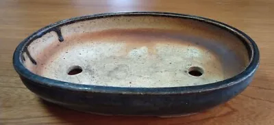 Japanese Bonsai Pot Shigaraki Ellipse 30cm×19cm Height 5.7cm Vintage • $89