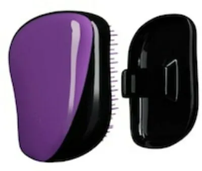 Tangle Teezer Hairbrush On-The-Go Detangling Smooth & Shine Black Violet Design • £8.49