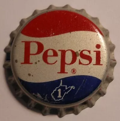 Vintage Pepsi Cola  West Virginia 1 .plastic..unused..SODA BOTTLE CAP #2 • $5.56