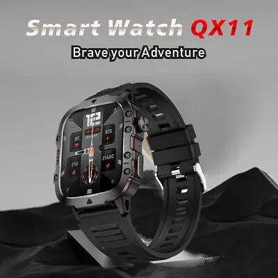 Military Smart Watch Rugged Tactical Fitness Tracker For Men(Answer/Make Calls) • £25.59
