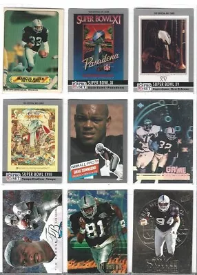 Oakland Los Angeles Raiders 16 Card 1983-1998 Insert Lot-all Different • $10.50