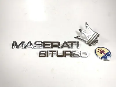 1982-88 Maserati Biturbo OEM Metal / Composite Badges • $554.22
