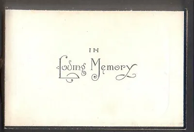 IN MEMORIAM Card - 1946 OSCA RENEVILLE Aged 54. Woodgrange Park Cemetery • £3.95