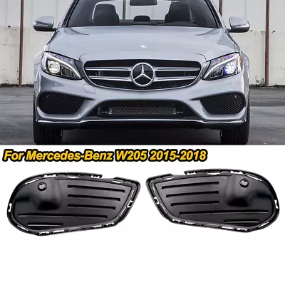 For Mercedes-Benz C-Class W205 2015-2018 Front Fog Light Vent Grille Covers Trim • $32.39