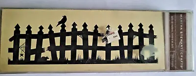 MARTHA STEWART CRAFTS Halloween Picket Fence 7  Wood Mount Rubber Stamp Crow Rat • $10