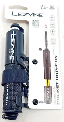 Lezyne POCKET DRIVE HV High Volume Bicycle Hand Pump Pocket Size Black • $29.84