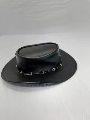 Childrens Size Large Leather Silverthorne Hat Very Nice • $19.99